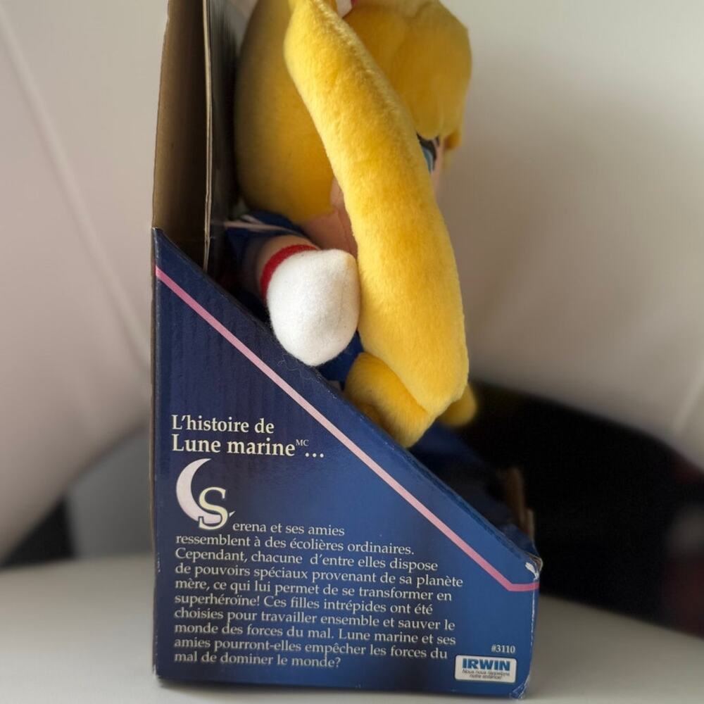 New in Box | Sailor Moon Plush Doll 8" Irwin 1998 Dark Blue Box Vintage - Picture 4 of 8
